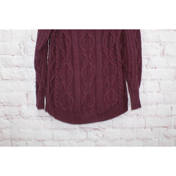 LL Bean Cozy Fisherman Sweaters and Pullovers Burgundy Size Small - Picture 5 of 11